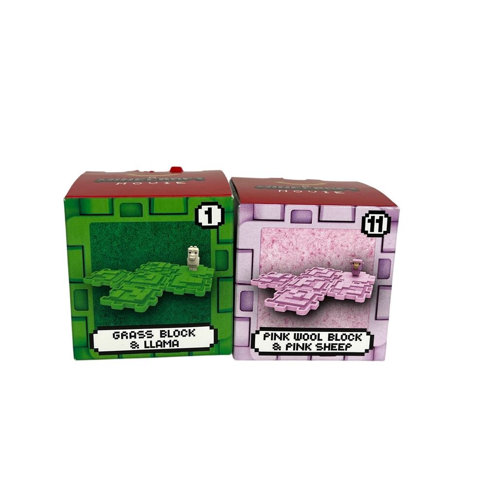 MCDONALDS A Minecraft Movie Happy Meal Toys Llama Pink Sheep 1 11 Lot 2025